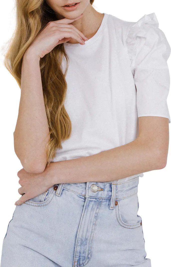 Mini Ruffle Puff Sleeve T-Shirt | Nordstrom