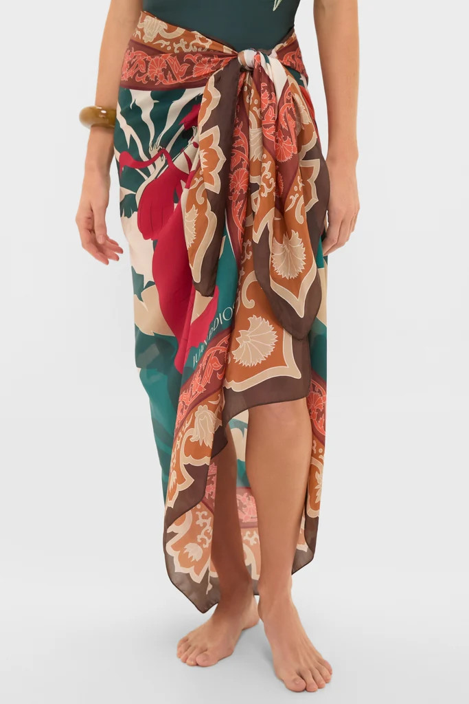 Peach Dancer De La Falaise Cotton Silk Sarong | Tuckernuck (US)