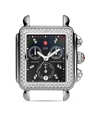 Michele Deco Diamond Black Dial Watch Head, 33 x 35mm | Bloomingdale's (US)