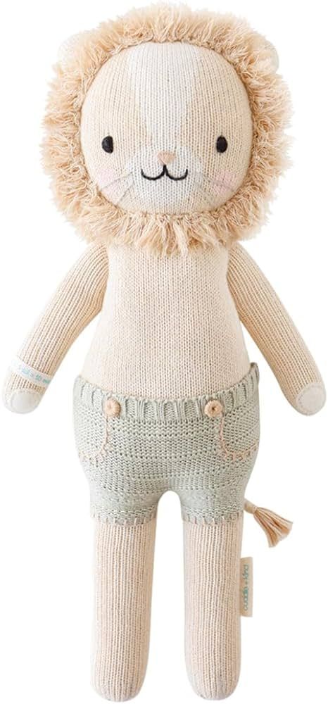 cuddle + kind Sawyer The Lion Little 13" Hand-Knit Doll – 1 Doll = 10 Meals, Fair Trade, Heirlo... | Amazon (US)