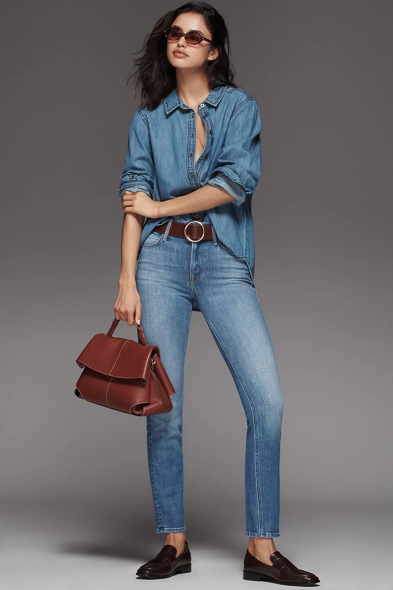 MOTHER The Dazzler Mid-Rise Straight-Leg Jeans | Anthropologie (US)