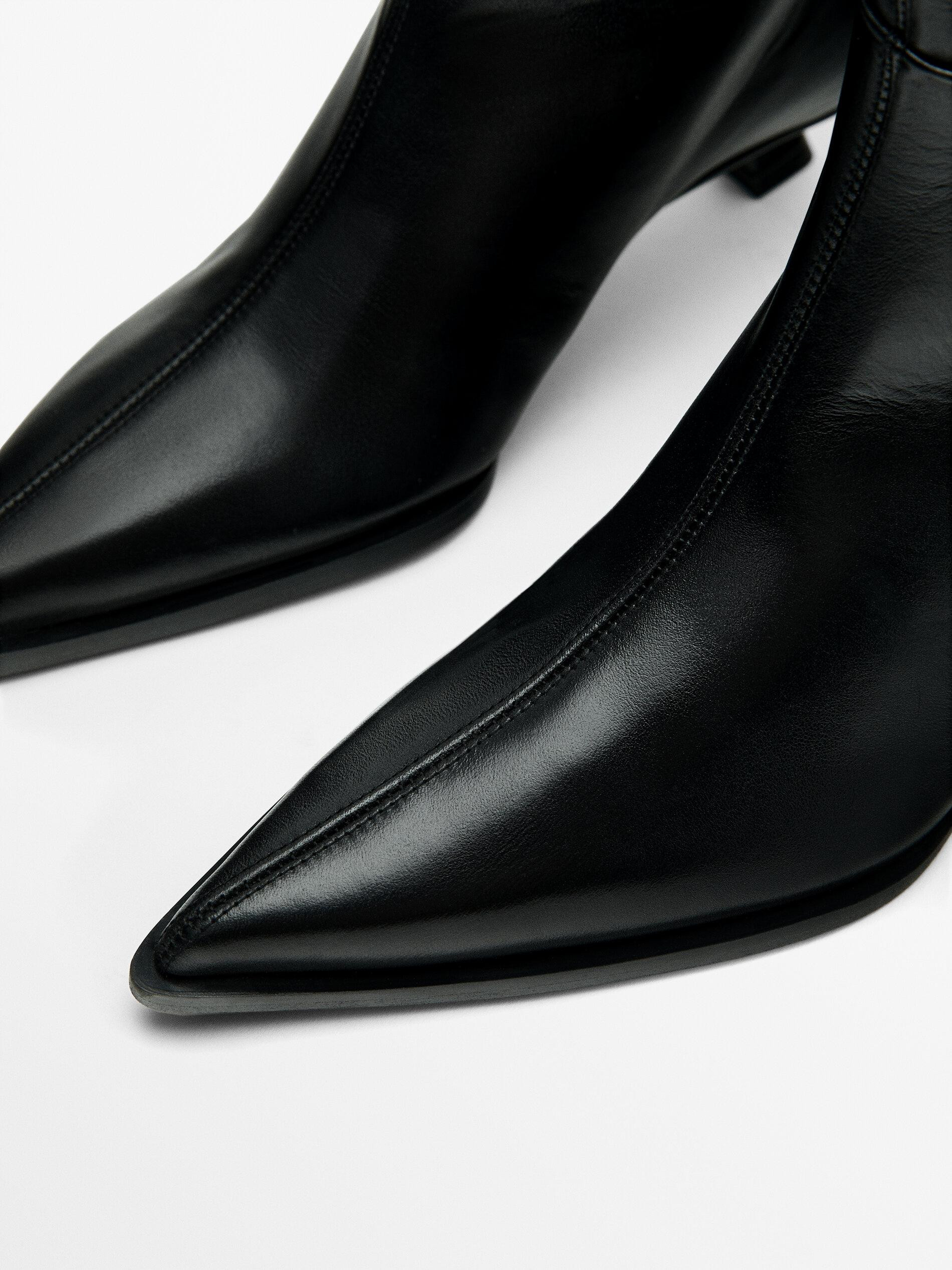 Lederstiefel mit Absatz Limited Edition | Massimo Dutti DE