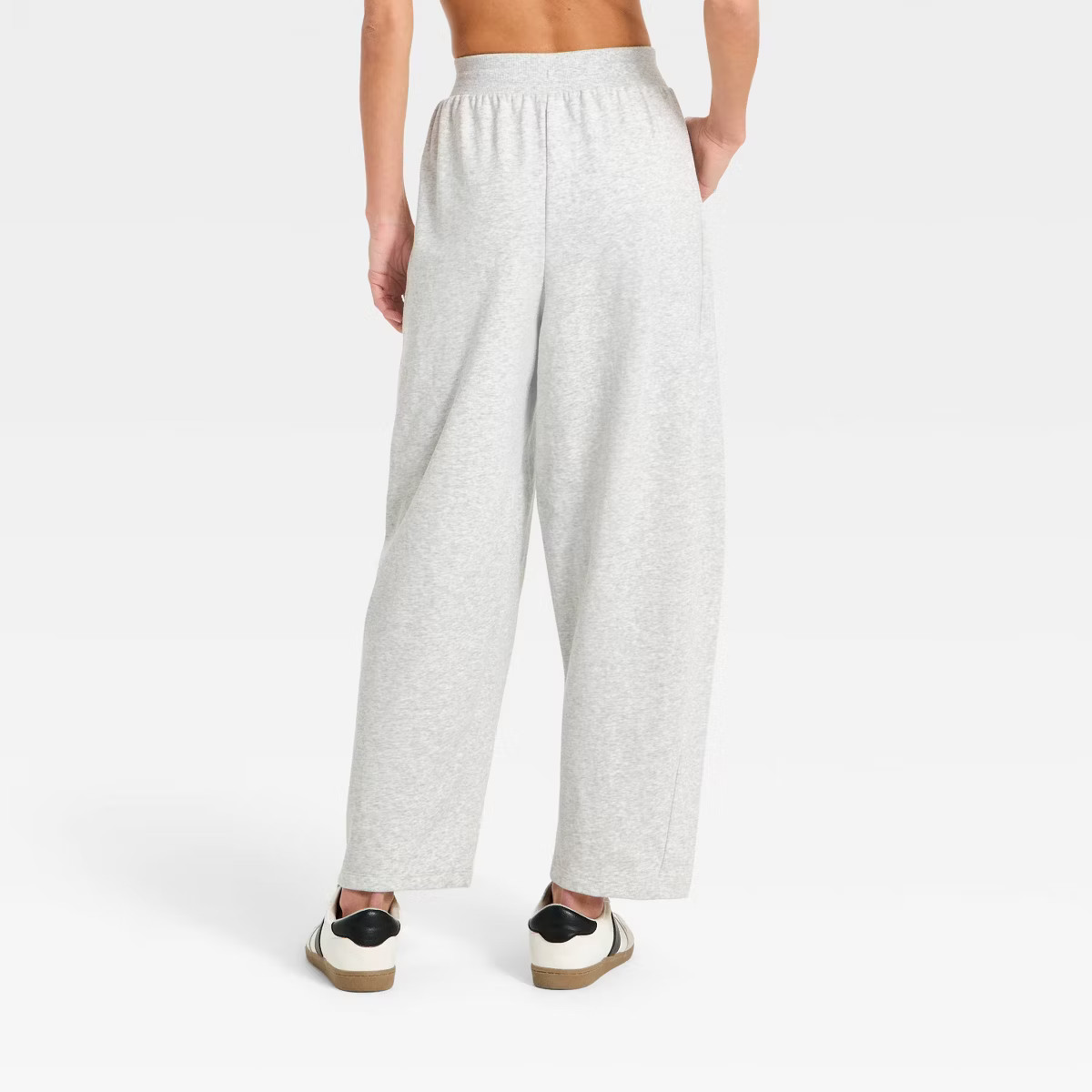 Women's Active Comfort French Terry High-Rise Barrel Leg Sweatpants - All In Motion™ | Target