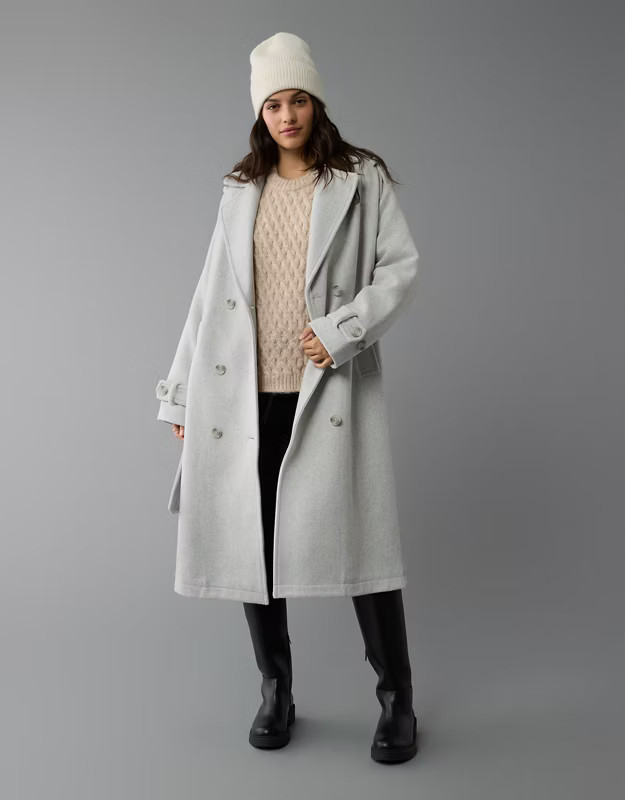 AE Cozy Trench Coat | American Eagle Outfitters (US & CA)