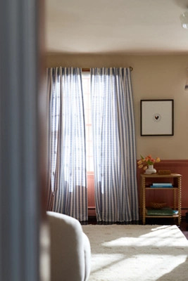 Cotton Woven Stripe Curtain | Anthropologie (US)