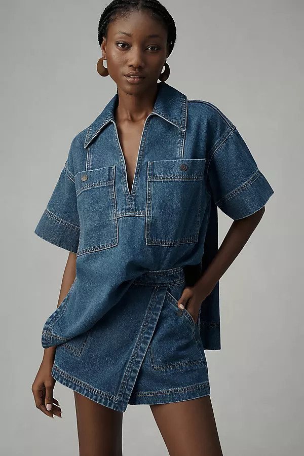 Shona Joy Sierra Denim Skort | Anthropologie (US)
