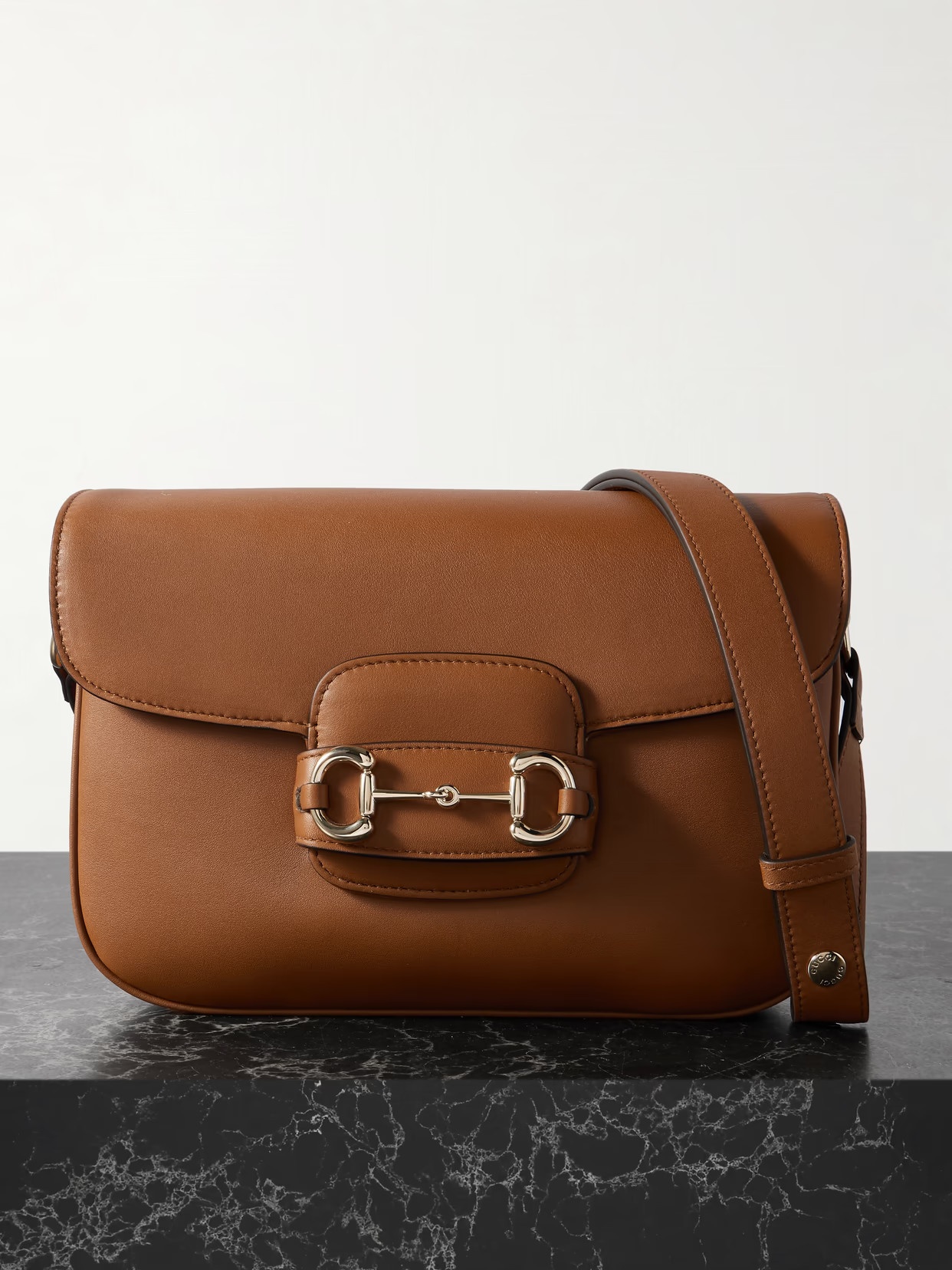 Gucci - Horsebit 1955 Leather Shoulder Bag - Brown - One size | NET-A-PORTER APAC