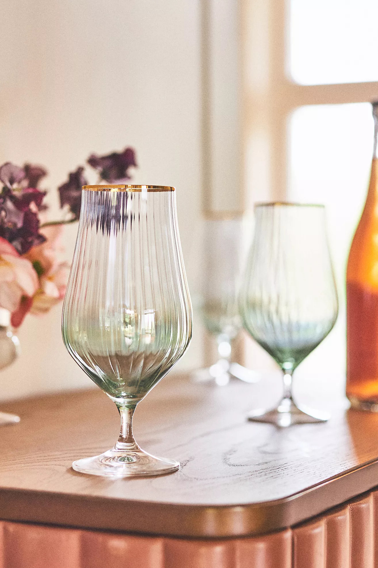 Waterfall Tulip Glasses, Set of 4 | Anthropologie (US)