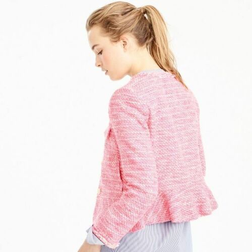 J.CREW Peplum Lady Tweed Cropped Jacket Blazer Pink New 4 S $268  | eBay | eBay US