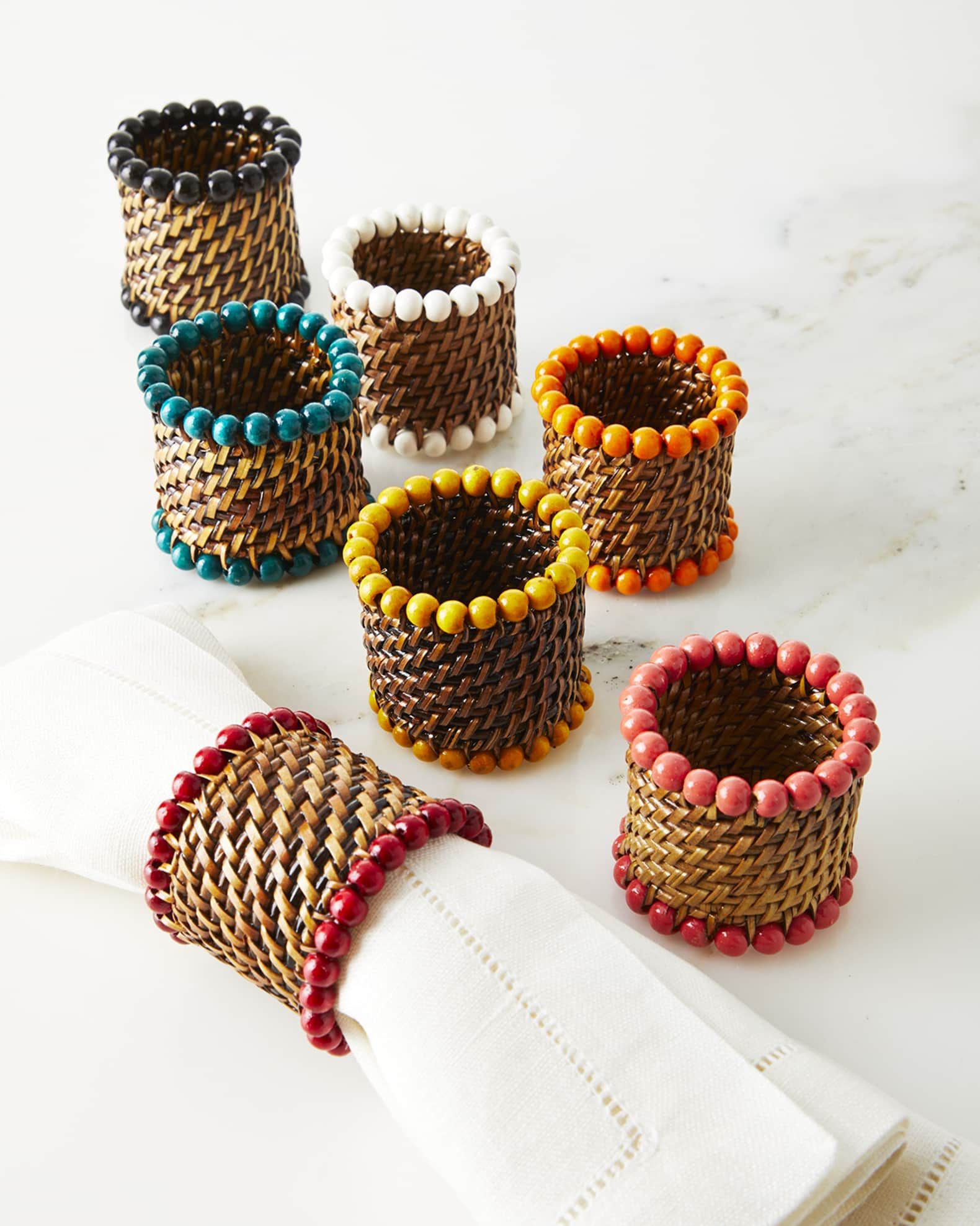 Four Bead-Rimmed Napkin Rings | Neiman Marcus