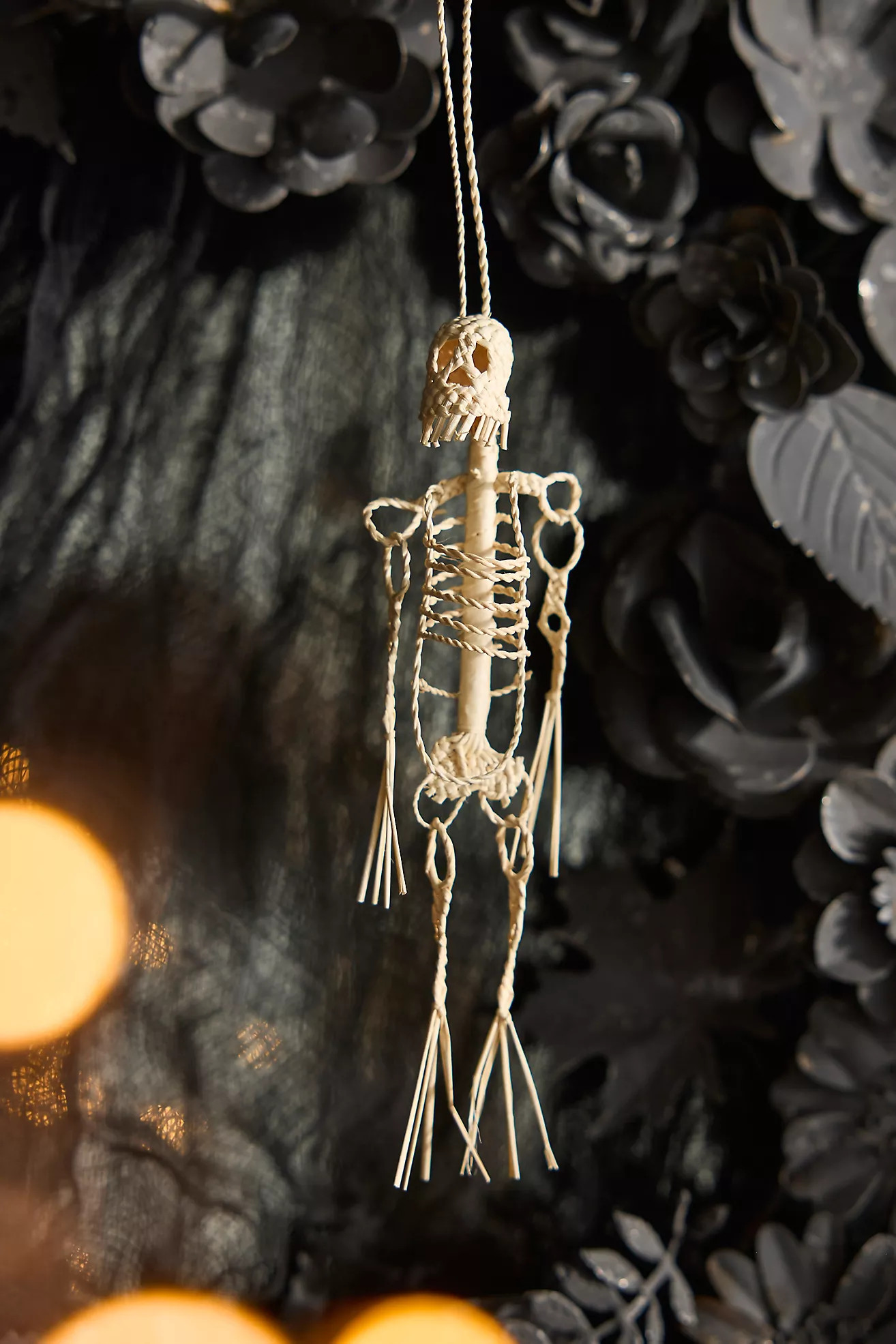 Hanging Woven Palm Skeleton | Anthropologie (US)