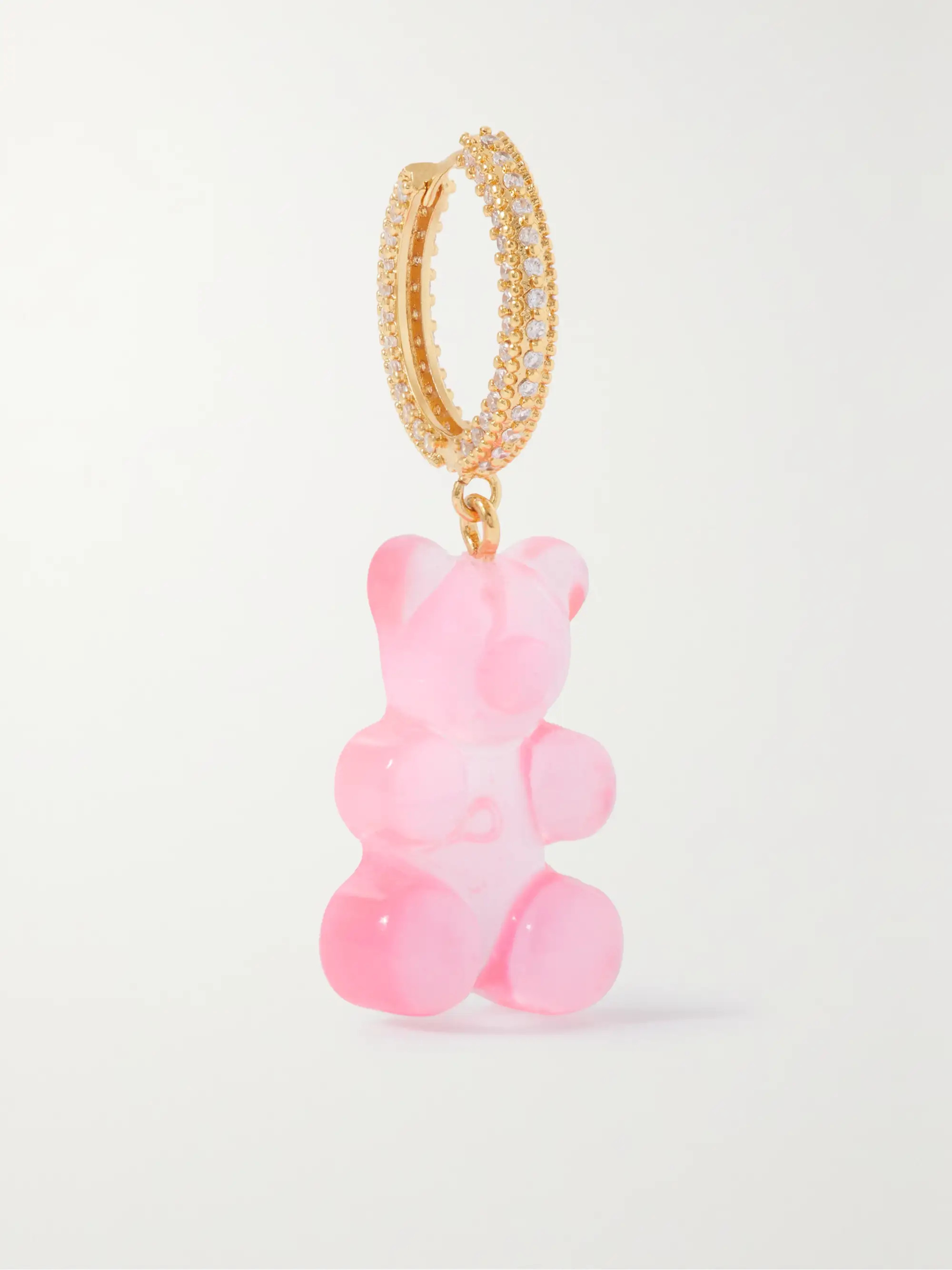 Mega Nostalgia Hoop gold-plated, resin and cubic zirconia single hoop earring | NET-A-PORTER (US)