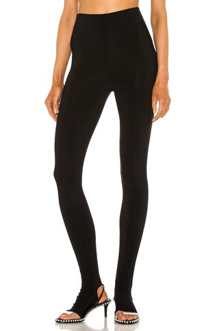 Norma Kamali Legging With Footie in Black from Revolve.com | Revolve Clothing (Global)