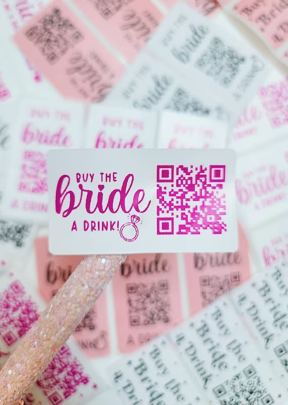 Buy The Bride a Drink Sticker | Venmo Sticker | Venmo QR Sticker | Bachelorette Party Venmo | Cus... | Etsy (US)