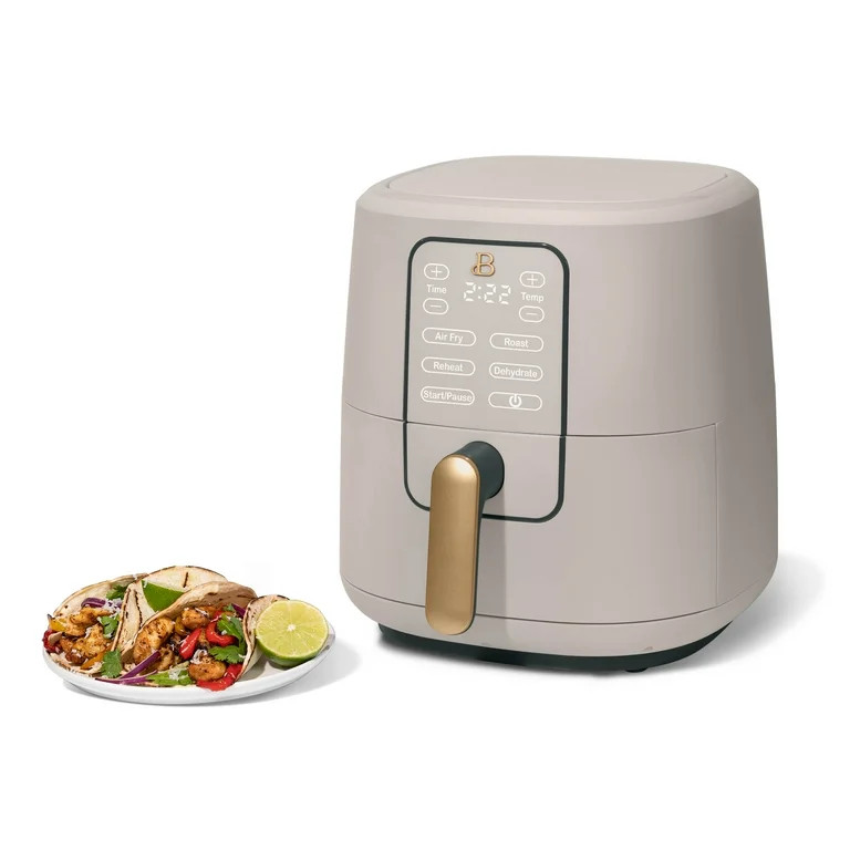 Beautiful 6 Qt Air Fryer with TurboCrisp Technology and Touch-Activated Display, Porcini Taupe by... | Walmart (US)