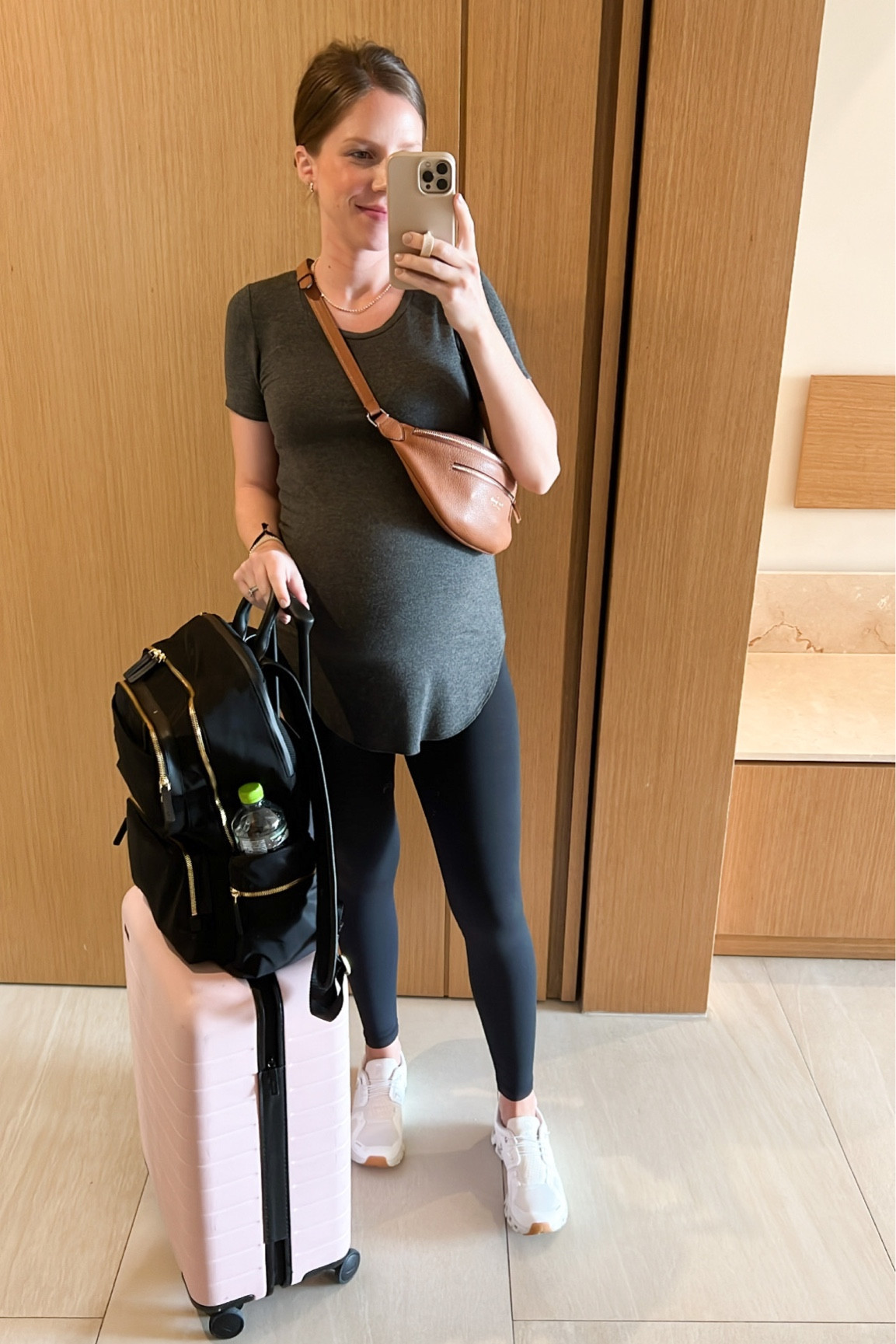Comfortable travel outfit — backpack is old from Italic 

#LTKtravel #LTKbump #LTKunder50