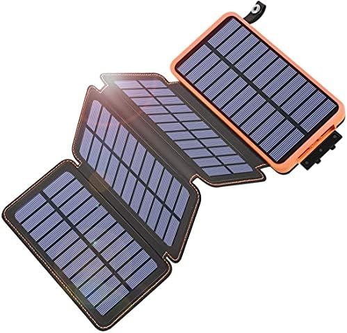 Solar Charger 25000mAh, Tranmix Portable Solar Phone Charger with 4 Solar Panels, High Capacity S... | Amazon (US)