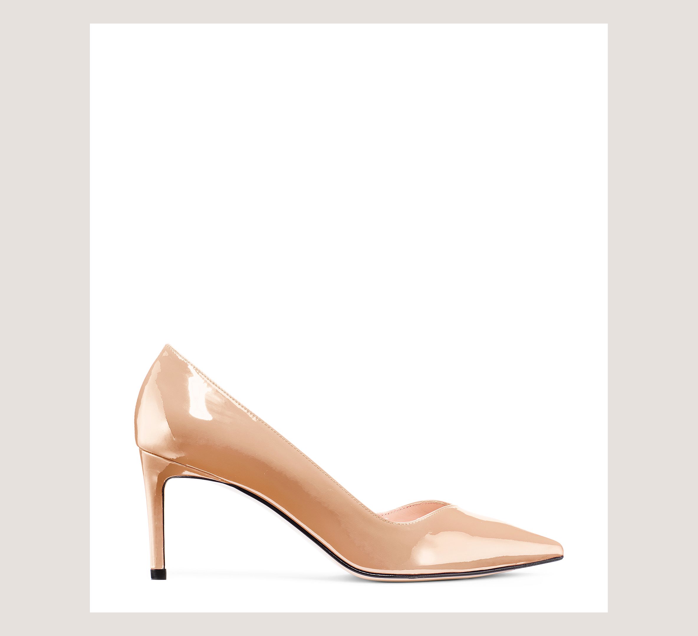 Stuart Weitzman Anny 70 Pumps, Adobe Beige Patent Leather, Size: 5 Narrow | Stuart Weitzman (US)