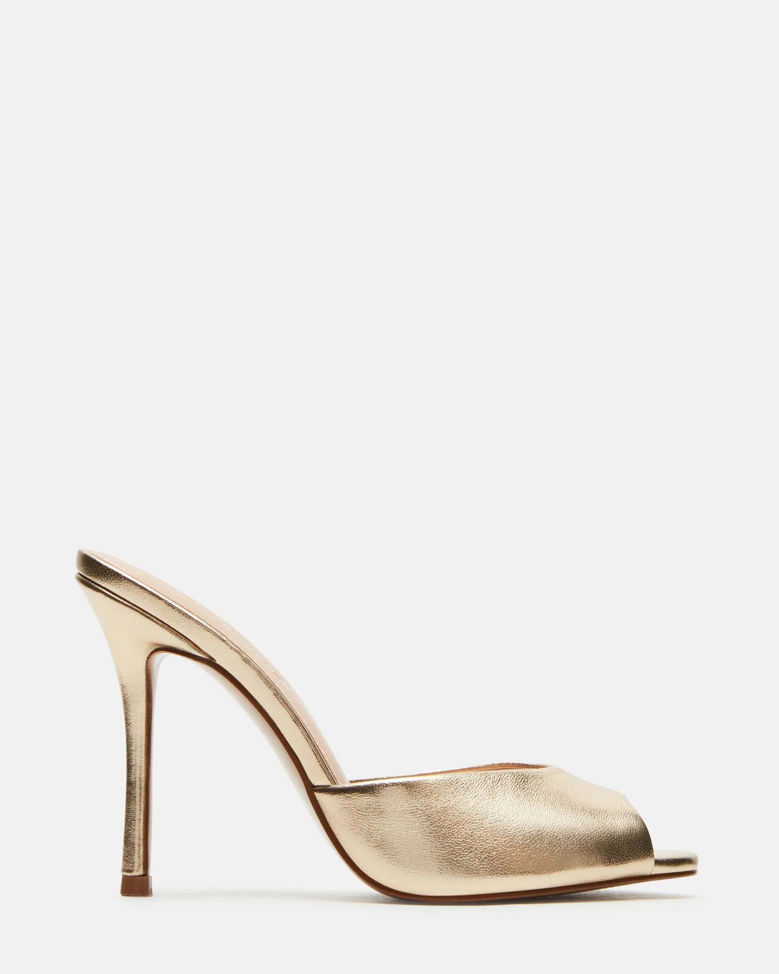 Steve Madden Women's Priya Mule Heels - Gold - Size 6.5 - Leather | Steve Madden (US)
