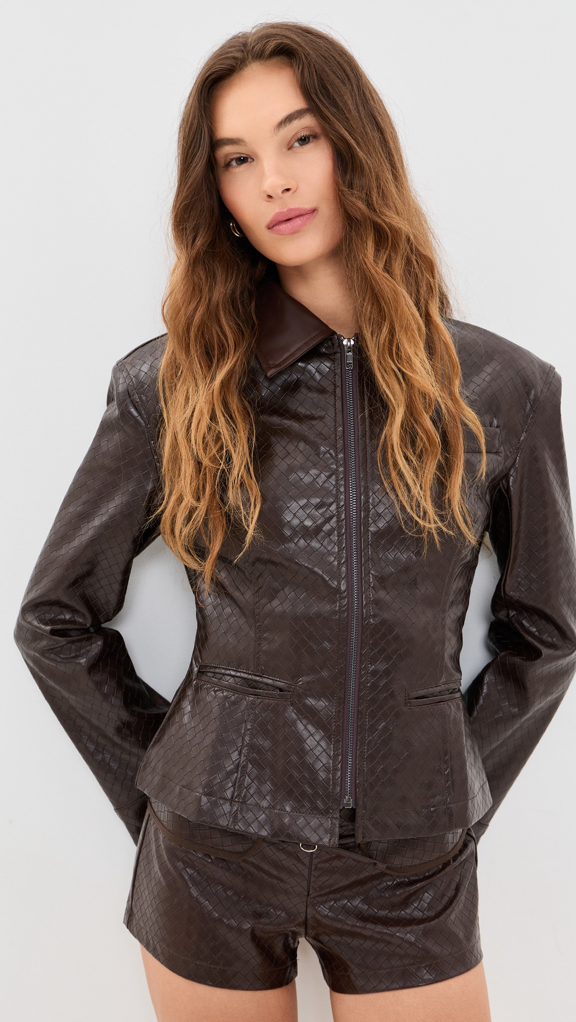 Lioness Soho Faux Leather Jacket Coffee XL | Shopbop