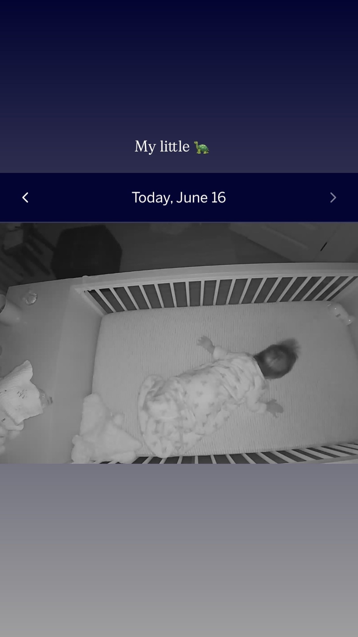 My little 🐢 I'm using the nanit for the monitor 

 #LTKmomlife