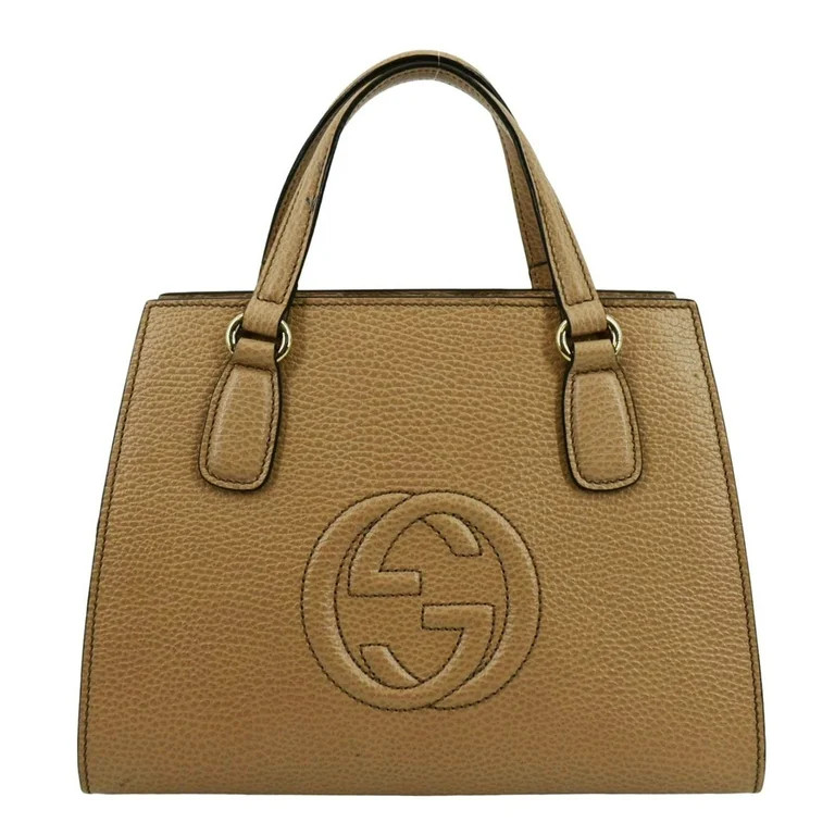 Pre-Owned GUCCI Soho Leather Top Handle Hobo Bag Beige 607722 | Walmart (US)