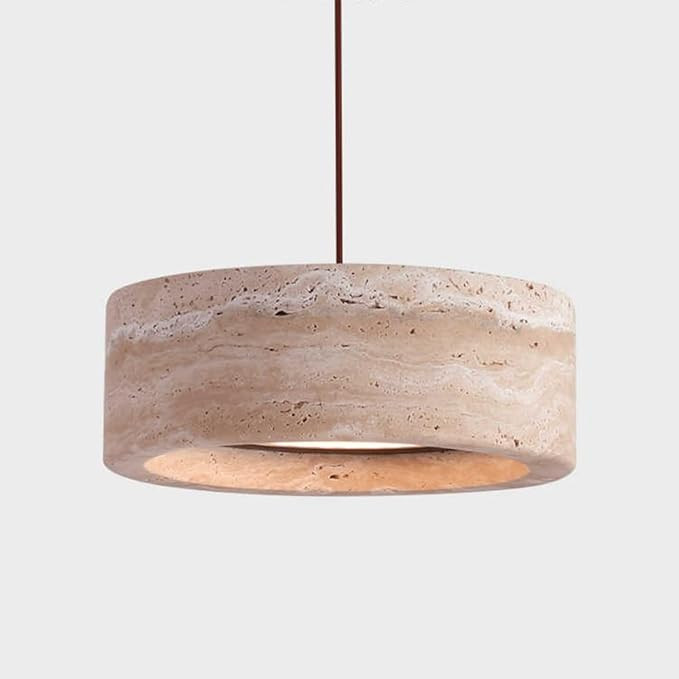 Nordic Natural Stone Pendant Light Kitchen Island Marble Drum Pendant Lighting Vintage Up Down LE... | Amazon (CA)