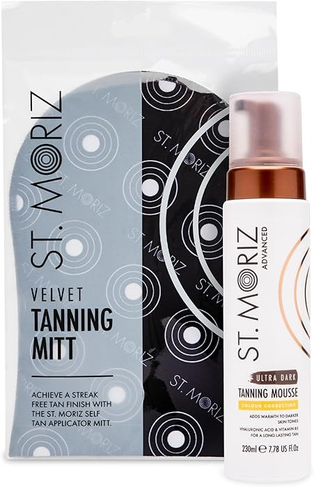 St Moriz Advanced Color Correcting Self Tanner Mousse in Ultra Dark with Tanning Mitt Bundle - In... | Amazon (US)