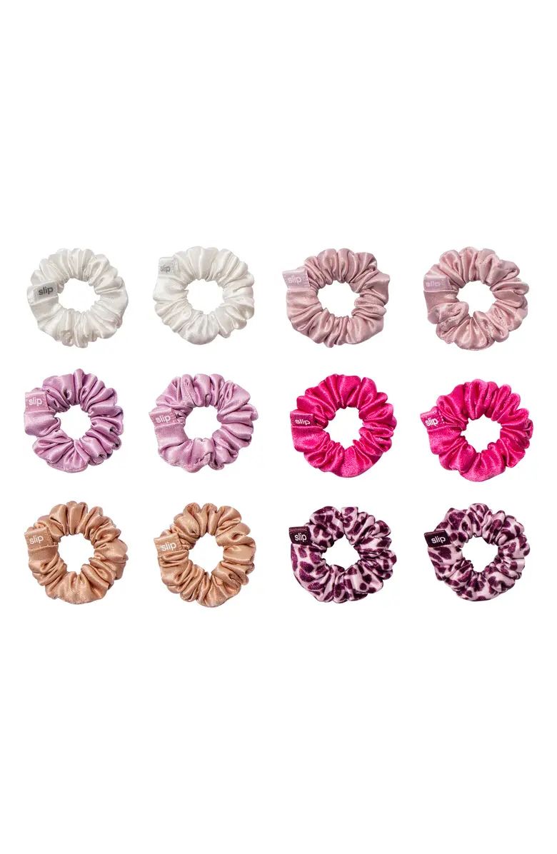 slip French Rose Pure Silk Assorted 12-Pack Mini Hair Ties | Nordstrom | Nordstrom