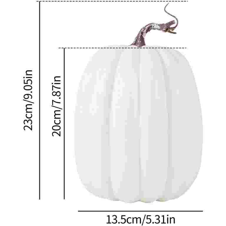 8 Inch Large Artificial Pumpkins DIY White Decorative Foam Pumpkins Cute Fake Pumpkins for Hallwe... | Walmart (US)