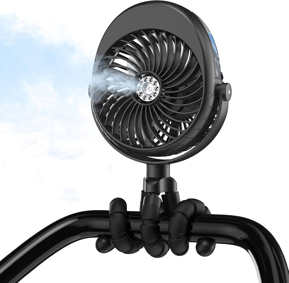 COMLIFE Misting Baby Stroller Fan, Clip on Misting Fan with 270° & 360° Pivoting | Amazon (US)
