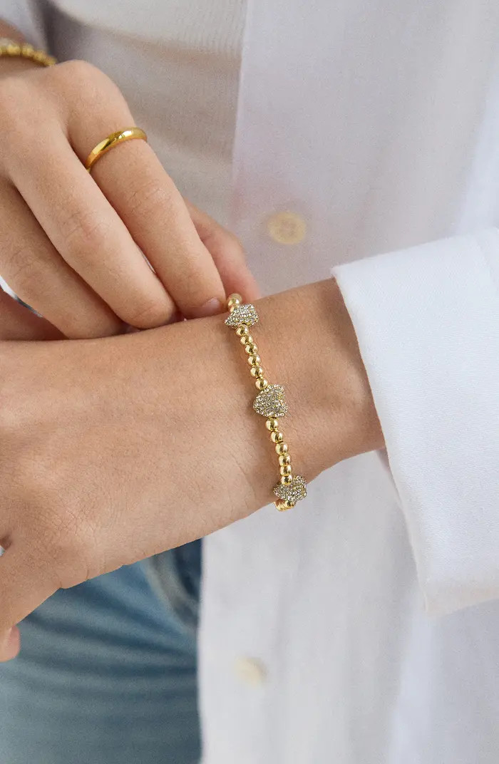 Pavé Pisa Station Beaded Bracelet | Nordstrom