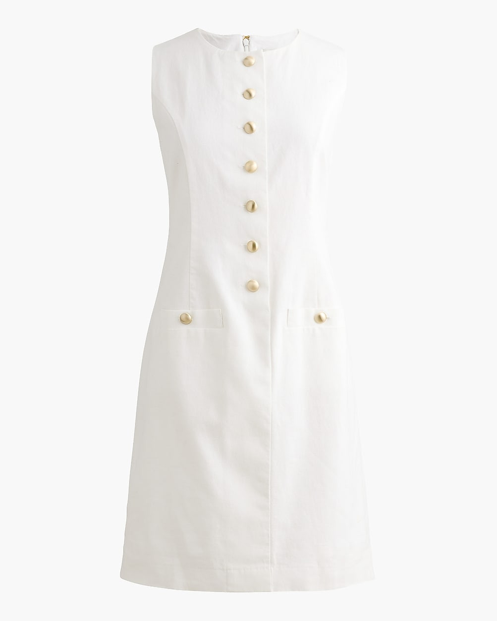 Linen-blend button-front mini dress | J.Crew Factory