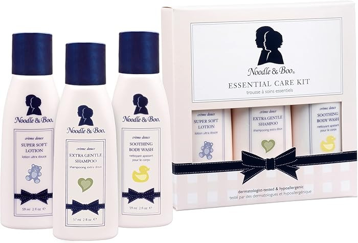 Noodle & Boo Essential Care 3 Piece Kit Super Soft Baby Lotion, Extra Gentle Shampoo and Soothing... | Amazon (US)
