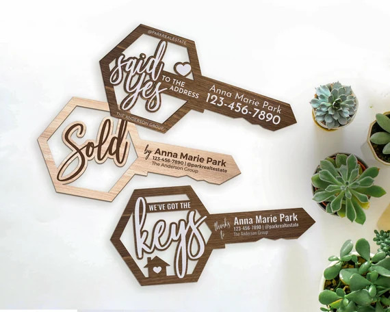 Realtor Photo Prop | Real Estate Key | Personalized Sold Sign | Closing Sign | Custom Realtor Sig... | Etsy (US)