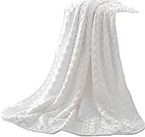 LAGHCAT Blanket with Dotted Backing Double-deck White Bed Blankets for baby, nap blanket for kids. | Amazon (US)