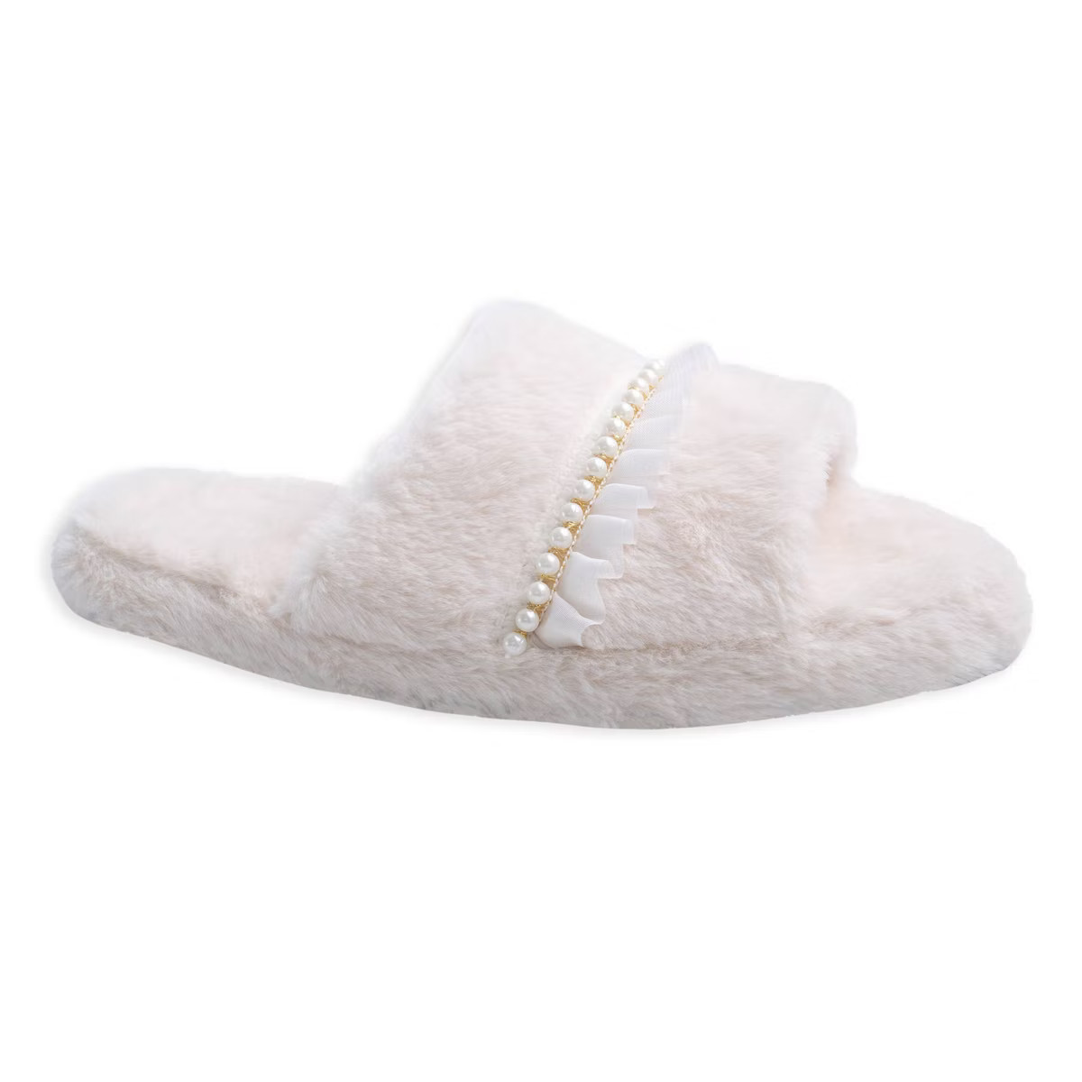 Adult Slippers Beige Ruffle - Bullseye's Playground™ | Target