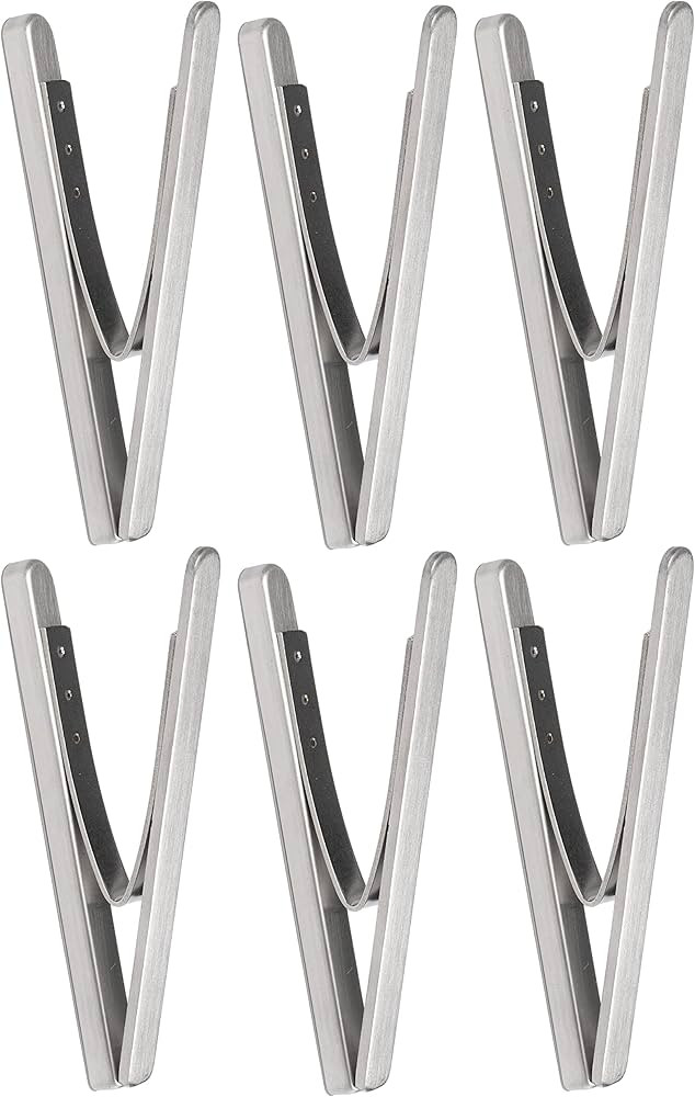 Ikea KUNGSFORS Magnetic Clips (For Kitchen Rail), Stainless Finish, 80x7mm - Set of 6 | Amazon (US)