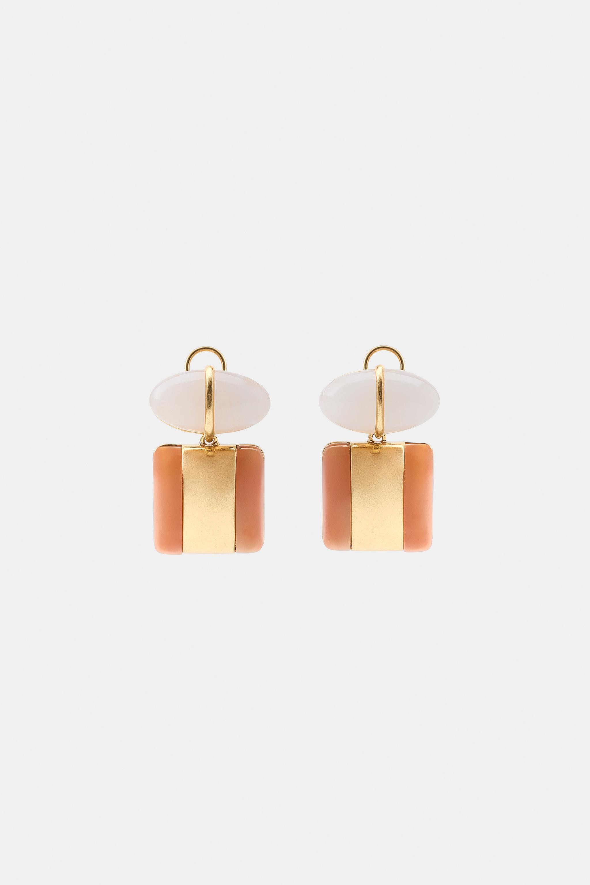 GEOMETRIC RESIN EARRINGS | Zara UK