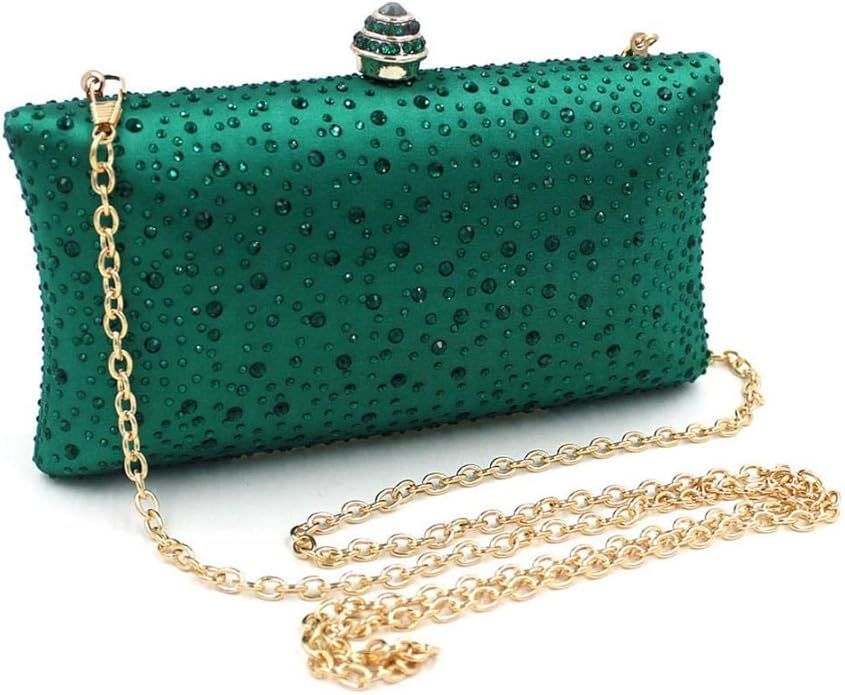 Women Beaded Clutch Bag Rhinestone Crystal Purse Glitter Evening Handbag for Wedding Cocktail Pro... | Amazon (US)