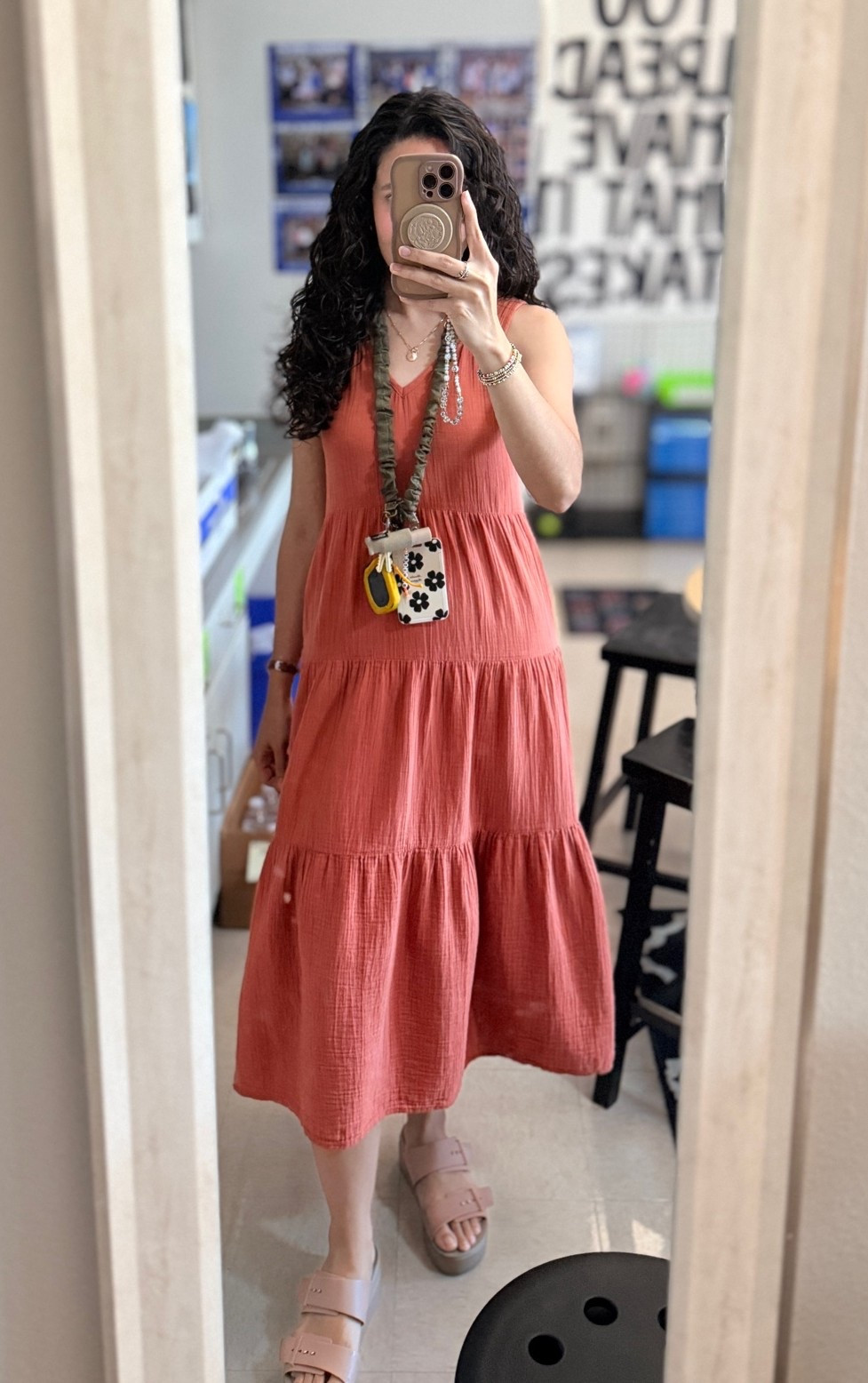 Organic cotton tiered dress 🤩 love it so much I have it in three colors— sized down to an XS. @Quince 

#teacherstyle #workoutfit #summerdress

#LTKootd #LTKWorkwear #LTKSeasonal