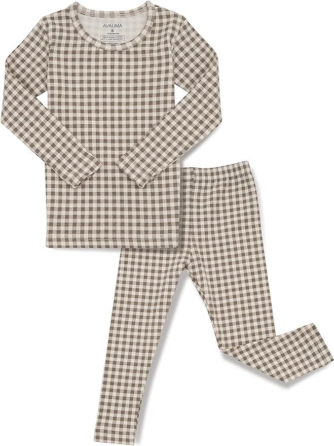 Amazon.com: AVAUMA Baby Boys Girls Pajama Set 6M-7T Kids Cute Toddler Snug fit Pattern Design Pjs... | Amazon (US)