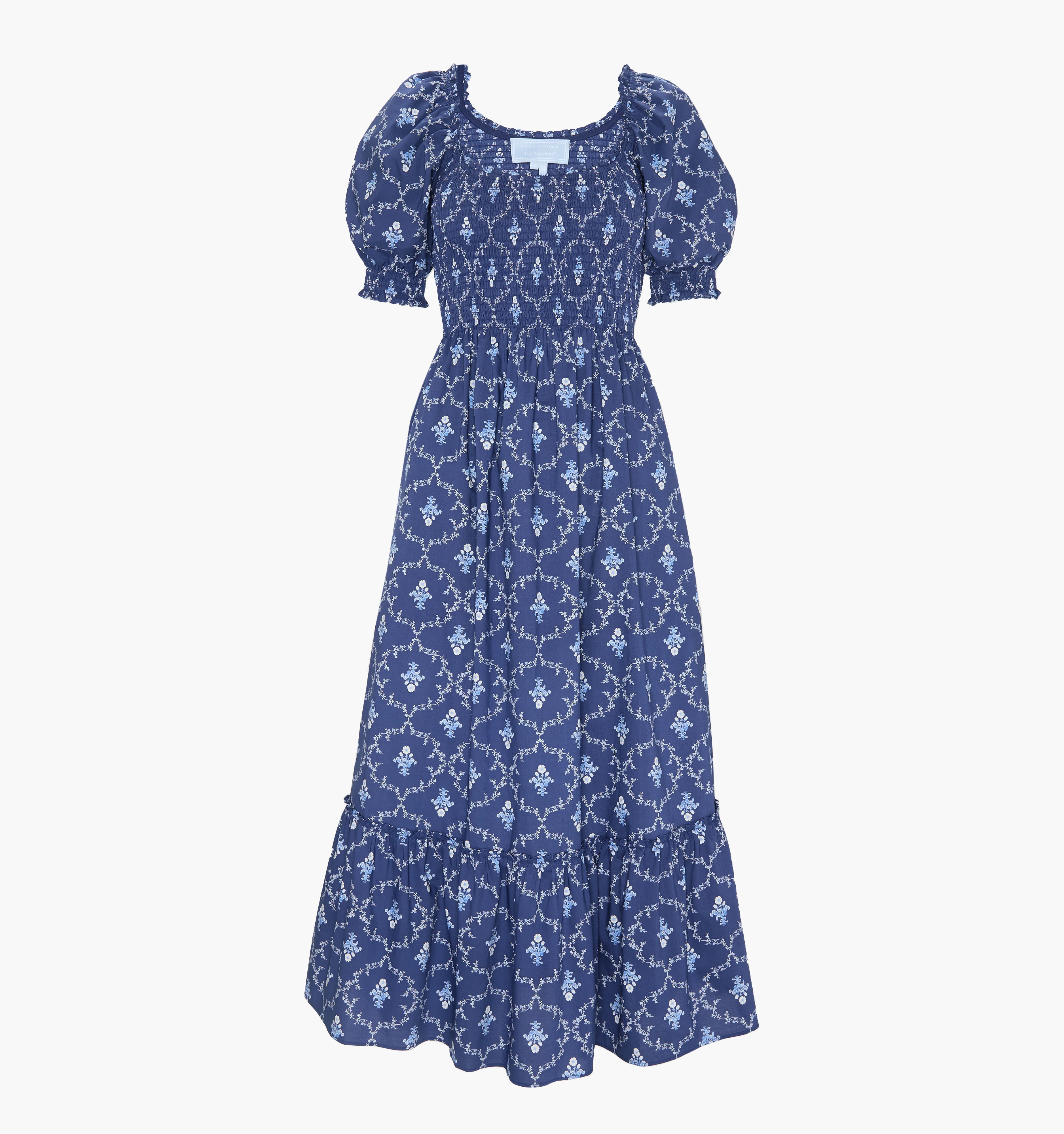The Louisa Nap Dress | Navy Trellis / S | 100% Cotton | Hill House Home | Hill House Home US