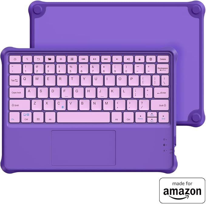 Made For Amazon Kids Wireless Bluetooth Keyboard in Purple, for 10” Fire Kids Pro and 10” Fir... | Amazon (US)