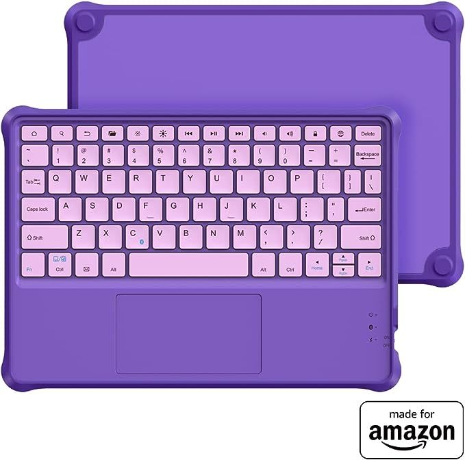 Made For Amazon Kids Wireless Bluetooth Keyboard in Purple, for 10” Fire Kids Pro and 10” Fir... | Amazon (US)