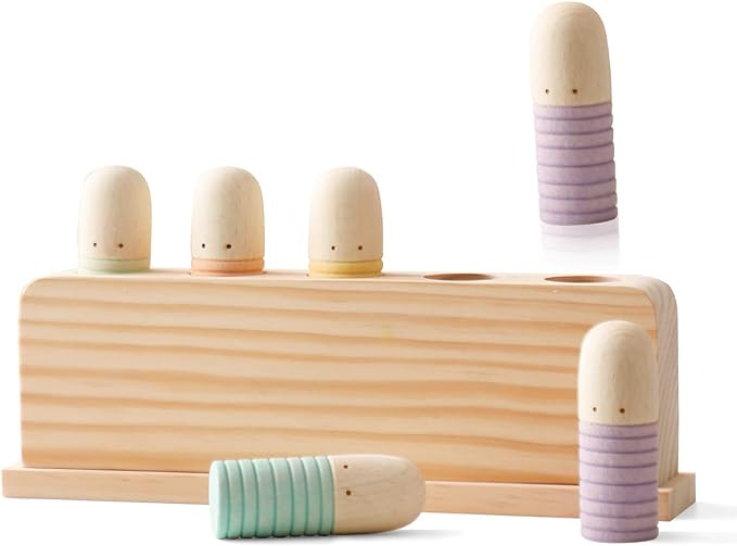 Pop Up Toy Multicolor Puppets | Wooden Color Sorting Toys | STEM Montessori Color Matching Toys |... | Amazon (US)