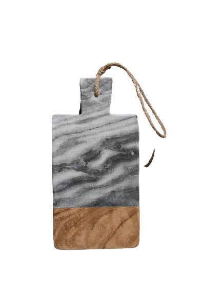 Multi-Purpose Pastry Marble Cutting Board Grey Wood Marble CheeseBoard | Mango Wood | 15" x 6" | ... | Walmart (US)