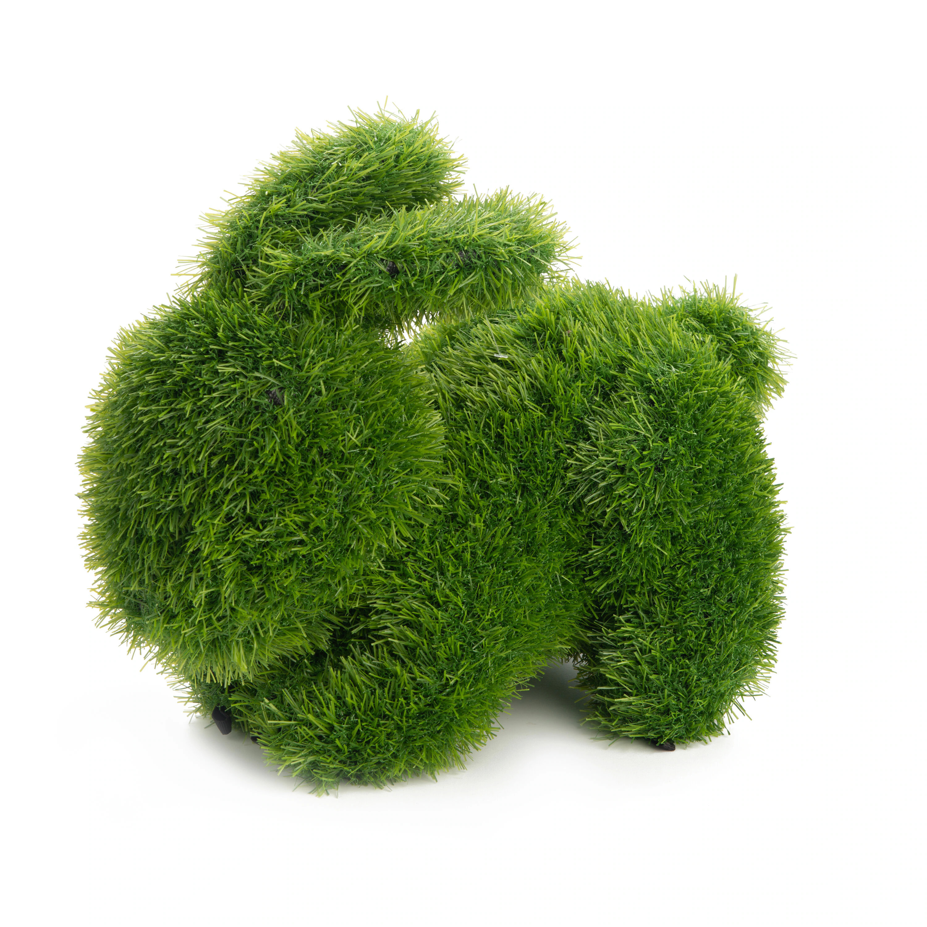 naturae decor 12-in H x 8.7-in W Green Rabbit Topiary Garden Statue one_size | PLU-21015 | Lowe's
