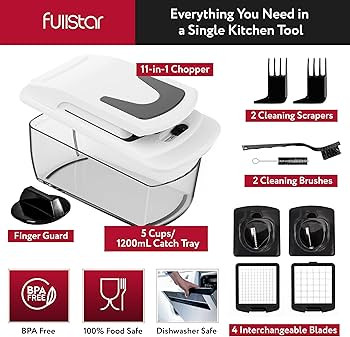 Fullstar Vegetable Chopper - Food Chopper - Onion Chopper - Vegetable Slicer & Spiralizer - Veggi... | Amazon (US)