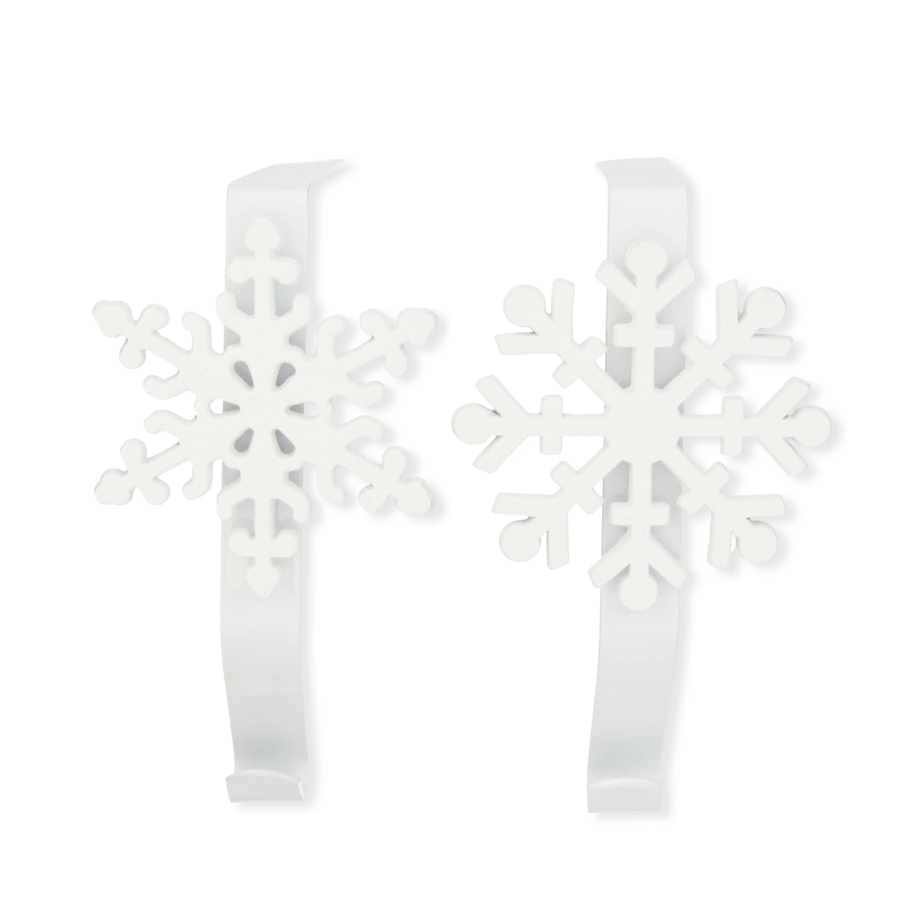 Holiday Time 2-Piece Snowflake Stocking Holder White 6.25 inch - Walmart.com | Walmart (US)